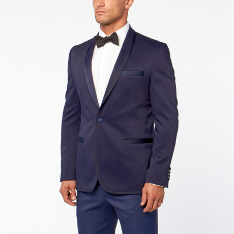 Shawl Pattern Tuxedo // Navy (Euro: 46)