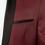 3D Pattern Tuxedo // Burgundy (Euro: 52)