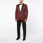 3D Pattern Tuxedo // Burgundy (Euro: 52)