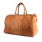 Leather Western Duffle Bag // Brown