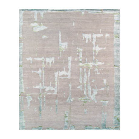 Hand-Knotted Silk + Wool Area Rug // SPRIL-3-2C // Grey