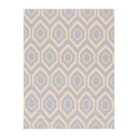 Hand-Knotted Lamb's Wool Area Rug // SA-9740 // Light Blue