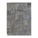 Patchwork Hand-Knotted Lamb's Wool Area Rug // 042477 // Grey