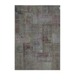 Patchwork Hand-Knotted Lamb's Wool Area Rug // 042496 // Beige