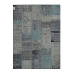 Patchwork Hand-Knotted Lamb's Wool Area Rug // 042497 // Grey