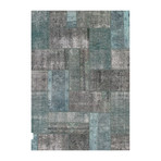 Patchwork Hand-Knotted Lamb's Wool Area Rug // 042468 // Grey