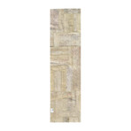 Patchwork Hand-Knotted Lamb's Wool Area Rug // 042491 // Beige