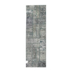 Patchwork Hand-Knotted Lamb's Wool Area Rug // 042485 //Light Grey