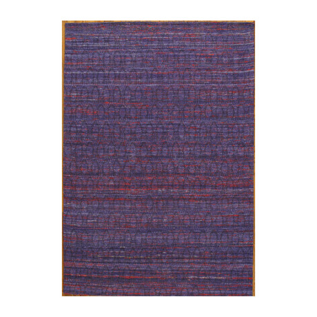 Hand-Loomed Sari Silk Area Rug // PJE-15 // Purple