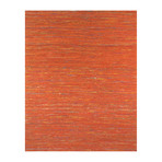 Hand-Loomed Sari Silk Area Rug // PJE-1 // Coral (2'L x 3'W)