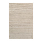 Hand-Knotted Sari Silk Area Rug // PJE-05 // Ivory (2'L x 3'W)