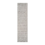 Hand-Tufted Vsilk + Wool Area Rug // PBW-785SIL // Silver (10'L x 2'6"W)