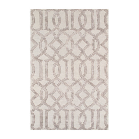 Hand-Tufted Vsilk + Wool Area Rug // PBW-785SIL // Silver (10'L x 2'6"W)