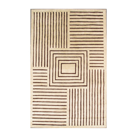 Hand-Tufted Silk + Wool Area Rug // PBW-771BG // Beige