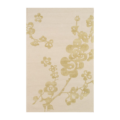 Hand-Tufted Silk + Wool Area Rug // PBW-767IV // Ivory