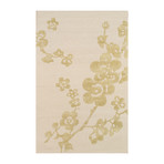 Hand-Tufted Silk + Wool Area Rug // PBW-767IV // Ivory