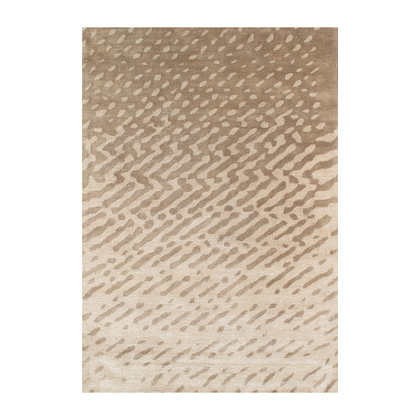 Hand-Tufted Silk + Wool Area Rug // PBW-656 // Beige (4'L x 6'W)