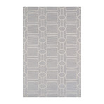 Hand-Tufted Silk + Wool Area Rug // PBW-3SAM // Silver (8"L x 2'6"W)