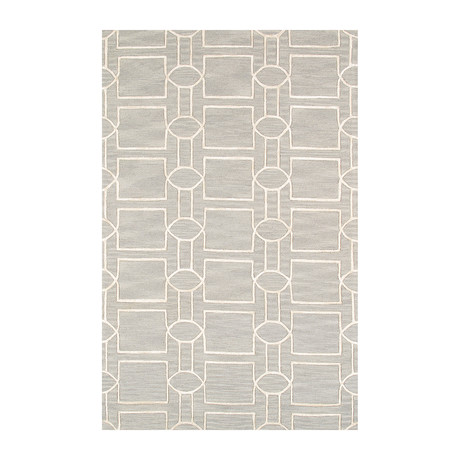 Hand-Tufted Silk + Wool Area Rug // PBW-2SAM // Light Green