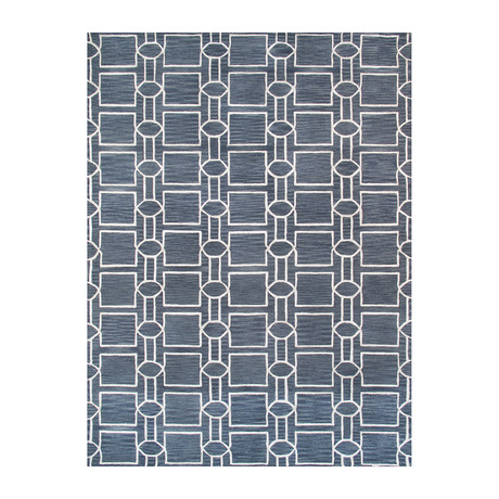 Hand-Tufted Silk + Wool Area Rug // PBW-1SAM // Grey (8"L x 2'6"W)