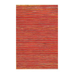 Hand-Loomed Sari Silk Area Rug // PJE-16 // Red (2'L x 3'W)