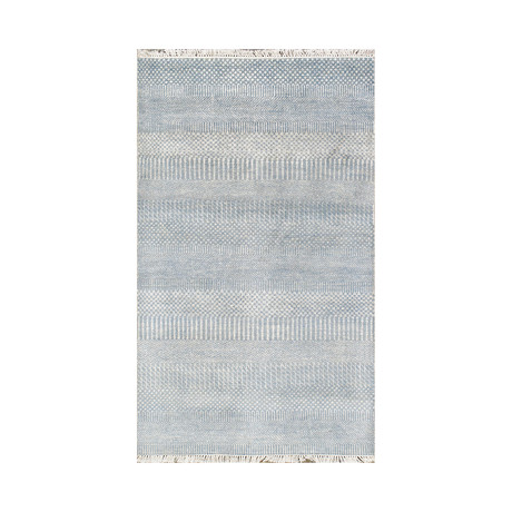 Collection Hand-Knotted Silk + Wool Area Rug // 044650 // Blue