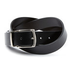 EMP // Classic Buckle Reversible Leather Belt // Black + Brown (Waist 32)