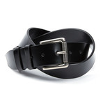 EMP // Split Leather Double Loop Belt // Black (Waist 32)