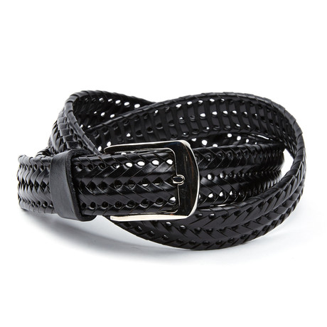 EMP // Leather Braided Belt // Black (Waist 32)