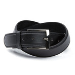 ISAACO // Top Stitched Casual Belt // Black (Small)