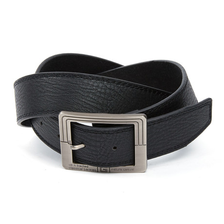 ISAACO // Casual Belt + Square Buckle // Grey (Small)