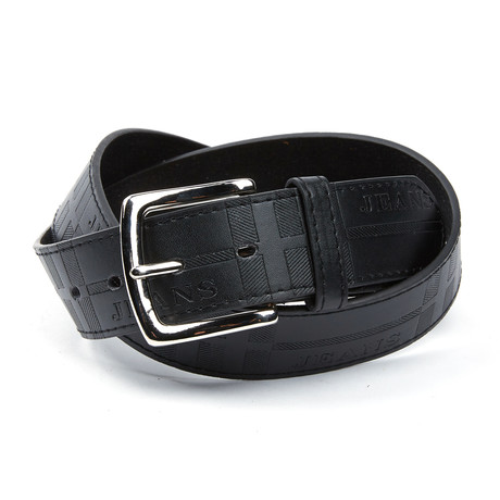 ISAACO // Box Pattern Casual Belt // Black (Small)