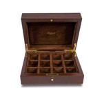 Leather Cuff Link Box // Brown