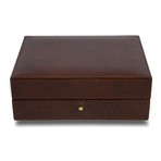 Leather Cuff Link Box // Brown