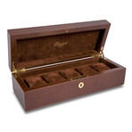 Leather 5 Watch Collector Box // Brown