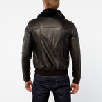 Barney + Taylor // Stockport Lamb Leather Aviator Jacket // Black (L)