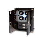 Mariner's Quad Watch Winder // Ebony with Chrome
