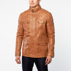 Barney + Taylor // Knutsford Sheep Leather Multi Pocket Jacket // Tan (S)