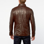 Barney + Taylor // Knutsford Sheep Leather Multi Pocket Jacket // Brown (2XL)