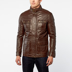 Barney + Taylor // Knutsford Sheep Leather Multi Pocket Jacket // Brown (XS)