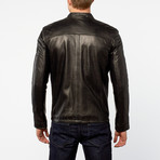 Barney + Taylor // Hale Lamb Leather Biker Jacket // Black (L)