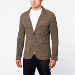 Barney + Taylor // Burlington Goat Suede Two-Button Blazer // Grey (M)