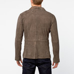 Barney + Taylor // Burlington Goat Suede Two-Button Blazer // Grey (L)