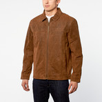 Barneys // Suede Biker Jacket // Tan (XS)