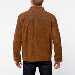 Barneys // Suede Biker Jacket // Tan (2XL)