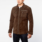 Barneys // Split Leather Jacket // Brown (M)