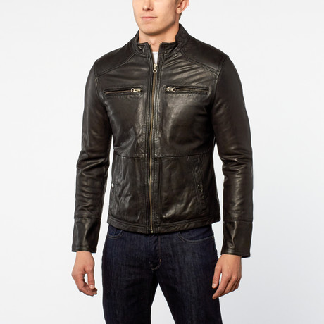 Barneys // Lamb Leather Four Pocket Jacket // Black (XS)