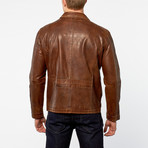 Barneys // Harrington Sheep Leather Jacket // Cognac (2XL)