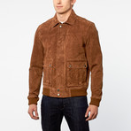 Barneys // Hardy Split Leather Bomber Jacket // Tan (S)