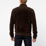 Barneys // Hardy Split Leather Bomber Jacket // Brown (XL)